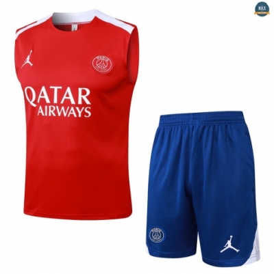 Maxmaillots Training PSG Ensemble Short Débardeur 2025/26 Rouge/Bleu/Blanc discout