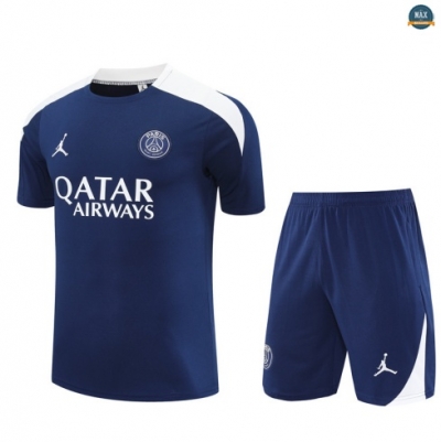 Maxmaillots Training PSG + Short 2025/26 Bleu Marine/Blanc Pas Cher