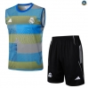Maxmaillots Training Real Madrid Ensemble Short Débardeur 2025/26 Bleu/Vert/Noir/Blanc discout