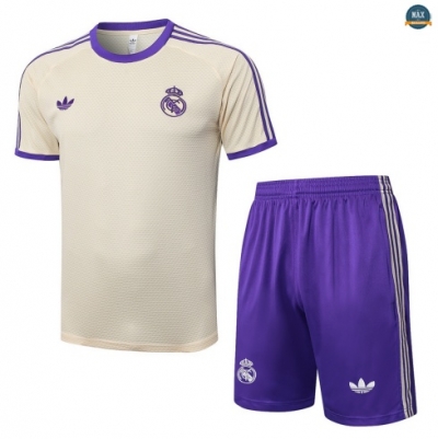 Maxmaillots Training Real Madrid + Short 2025/26 abricot/Violet Pas Chere