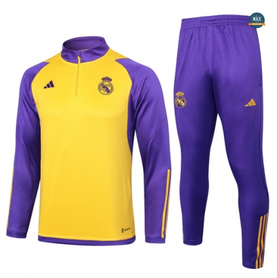 Vente Max Survetement Enfant Real Madrid 2024/25 jaune pas cher fiable