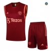 Soldes Max Maillot Manchester United Debardeur 2024/25 Training rouge bordeaux pas cher fiable