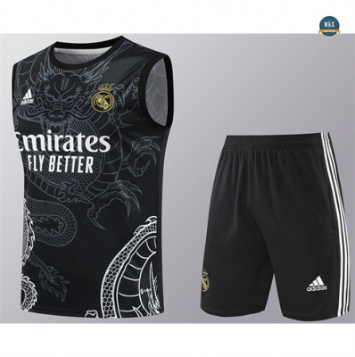 Nouveaux Max Maillot Real Madrid Debardeur 2024/25 Training noir pas cher fiable