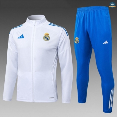 Vente Max Veste Survetement Enfant Real Madrid 2025/26 Blanc/Bleu
