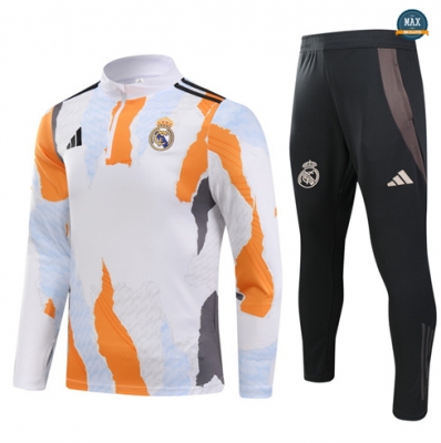 Survetement Enfant Real Madrid 2024/25 Blanc personnalisé