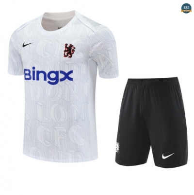 Mode‎ Max Maillots Training Foot Chelsea + Short 2025/26 Blanc/Noir