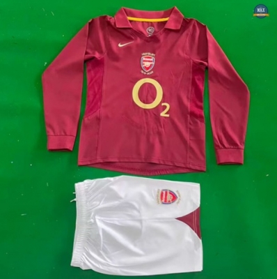 Max Maillots Retro 2005-06 Arsenal Enfant Domicile Manche Longue