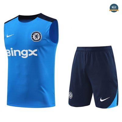 Achetés Max Maillot Training Chelsea Ensemble Short Débardeur 2024/25 Bleu Ciel