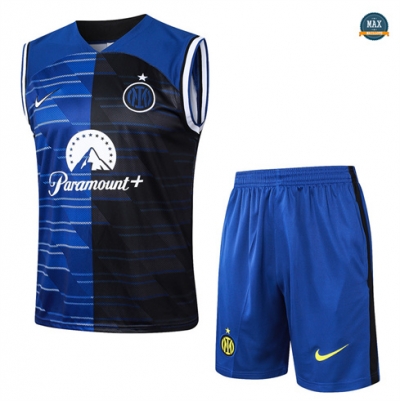 Prix Max Maillot Training Inter Milan Ensemble Short Débardeur 2024/25 Bleu