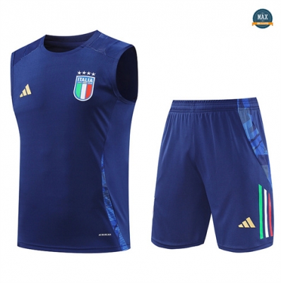 Soldes Max Maillots Training Italie Ensemble Short Débardeur 2024/25 Bleu marine
