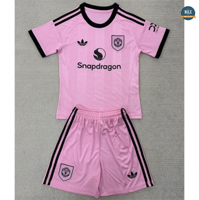 Maillot Foot Manchester United Enfant Gardien de but Rose 2025/26