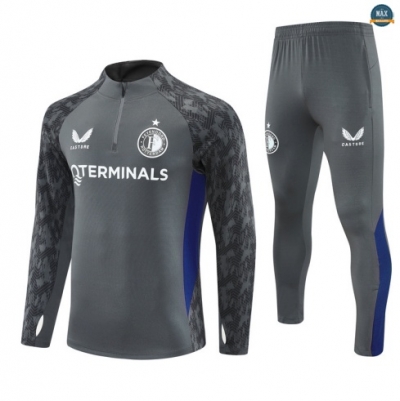 Maxmaillots Survetement Enfant Feyenoord 2025/26 Gris foncé Online