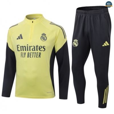 Maxmaillots Survetement Real Madrid 2025/26 Jaune/Noir Pas Cher