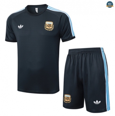 Maxmaillots Training Argentine + Short 2025/26 Gris foncé/Bleu/Blanc personnalisé