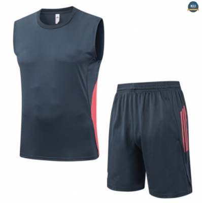 Maxmaillots Training Bayern Munich Ensemble Short Débardeur 2025/26 Gris foncé/Orange/Rouge Pas Cher
