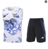 Maxmaillots Training Real Madrid Ensemble Short Débardeur 2025/26 Blanc/Noir/Bleu Pas chèr