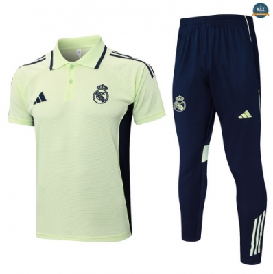 Maxmaillots Training Polo Real Madrid 2025/26 Vert/Bleu Marine Pas Cher