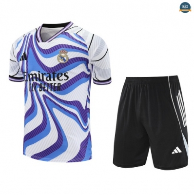 Maxmaillots Training Real Madrid + Short 2025/26 Violet/Blanc/Noir personnalisé