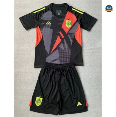 Max Maillots Espagne Enfant Gardien de but Noir 2024/25