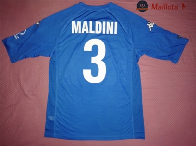 Maillot Retro 2000-2001-2002 Coupe du Monde Italie Domicile (3 Maldini)
