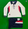 Max Maillots Retro 1998 Angleterre Enfant Domicile Manche Longue