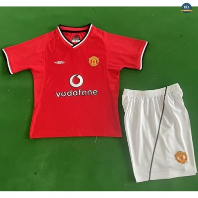 Max Maillots Retro 2000-02 Manchester United Enfant Domicile