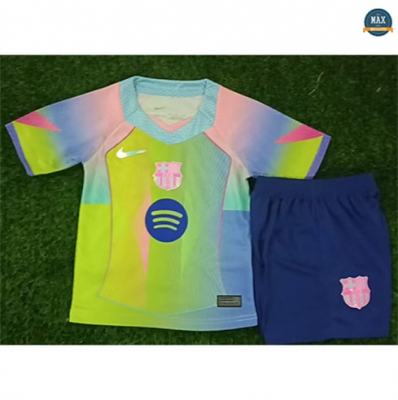 Max Maillot Barcelone Enfant 2025/26 Fluorescent Vert