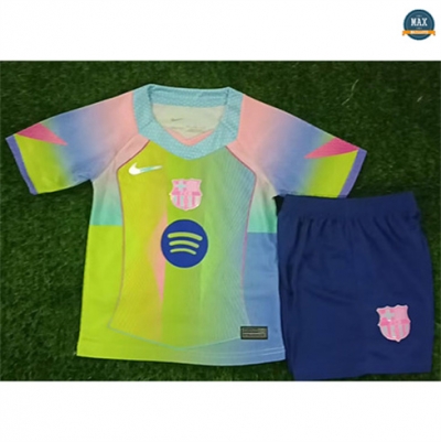 Max Maillot Barcelone Enfant 2025/26 Fluorescent Vert