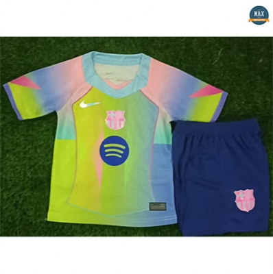 Max Maillot Barcelone Enfant Fluorescent Vert 2025/26
