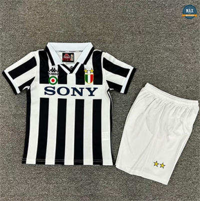 Max Maillot Retro 1995-96 Juventus Enfant Domicile