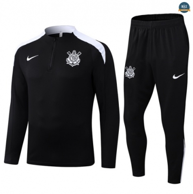 Maxmaillots Survetement Corinthiens 2025/26 Noir/Blanc Pas chèr