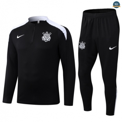 Maxmaillots Survetement Corinthiens 2025/26 Noir/Blanc Pas chèr