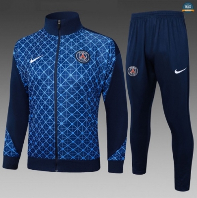 Maxmaillots Veste Survetement Enfant PSG 2025/26 Bleu Marine Pas Chere
