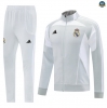 Maxmaillots Veste Survetement Real Madrid 2025/26 Gris/Blanc discout