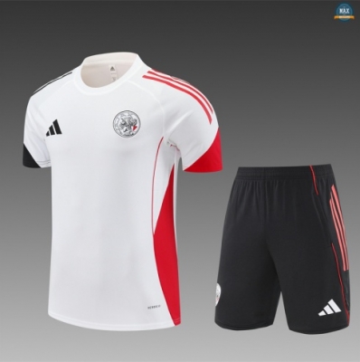 Maxmaillots Training Ajax Enfant + Short 2025/26 Blanc/Rouge/Noir personnalisé