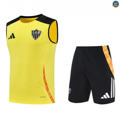 Maxmaillots Training Atletico Mineiro Ensemble Short Débardeur 2025/26 Jaune/Noir Pas chèr