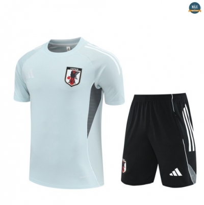 Maxmaillots Training Japon Enfant + Short 2025/26 Gris/Noir personnalisé