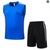 Maxmaillots Training Manchester United Ensemble Short Débardeur 2025/26 Bleu/Noir/Blanc Pas Chere