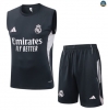 Maxmaillots Training Real Madrid Ensemble Short Débardeur 2025/26 Gris foncé/Blanc Pas Cher