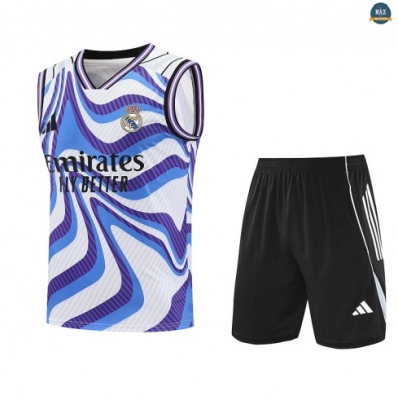 Maxmaillots Training Real Madrid Ensemble Short Débardeur 2025/26 Violet/Noir/Blanc Pas chèr