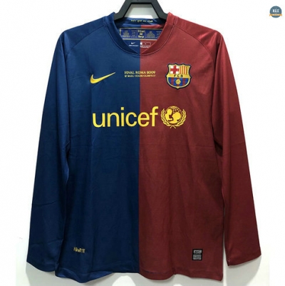Max Maillots Rétro 2008-09 Barcelone Domicile Manche Longue