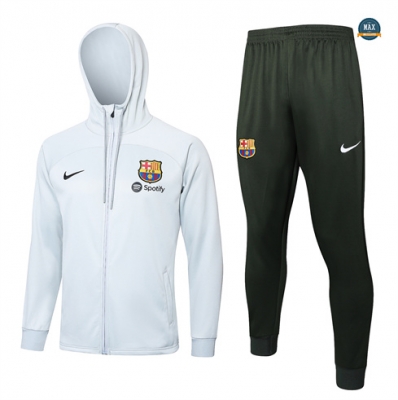 Marque Max Veste Survetement à Capuche Barcelone 2024/25 gris clair pas cher fiable