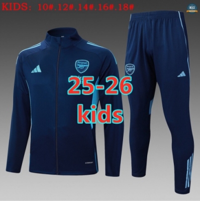 Grossiste Max Veste Survetement Enfant Arsenal 2025/26 Bleu Marine