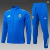 Nouveau Max Veste Survetement Enfant Real Madrid 2025/26 Bleu/BlanC