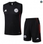 Achat Max Maillots Training Foot Ajax Ensemble Short Débardeur 2025/26 Noir/Rouge/Gris