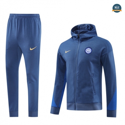 Nouveau Max Veste Survetement Inter Milan à Capuche 2024/25 bleu clair