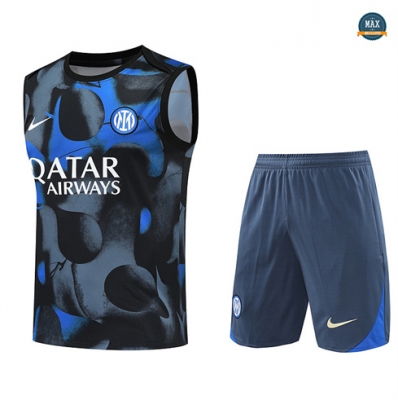 Grossiste Max Maillot Training Inter Milan Ensemble Short Débardeur 2024/25 Gris