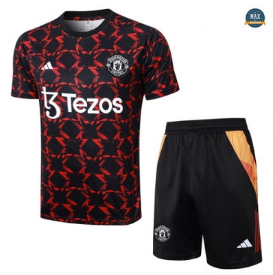 Achetés Max Maillot Training Manchester United + Short 2024/25 noir
