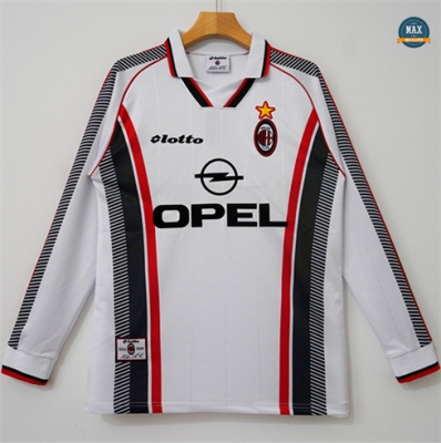 Max Maillots Retro 1997-98 AC Milan Exterieur Manche Longue