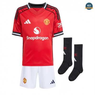 Max Maillots Manchester United Enfant Domicile Rouge 2025/26